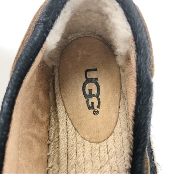 Ugg loafer black calf espadrille Size 7 - Picture 3 of 10